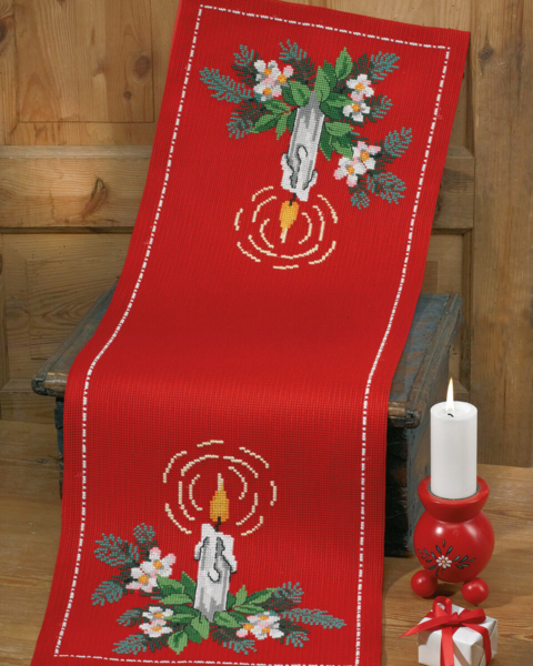 Broderikit Ljus i dekoration 36 x 106 cm