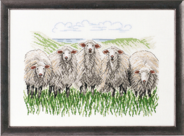 Broderikit Får på fältet R5344 41 x 29 cm