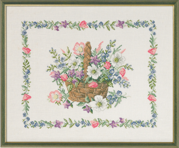 Broderikit Blomsterkorg 49 x 40 cm