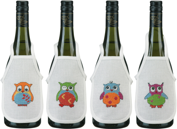 Broderikit Ugglor 10 x 15 cm