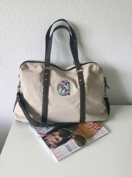 Broderikit Blommor lila 7 x 9 cm