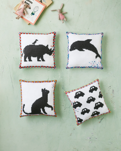 Broderikit Noshörning 27 x 27 cm