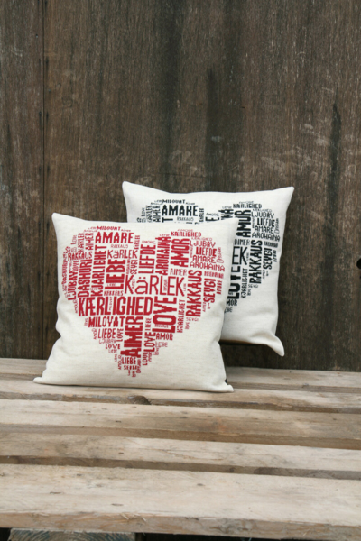 Broderikit Kärlek röd 39 x 39 cm