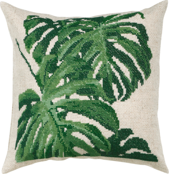 Broderikit Monstera 40x40 cm