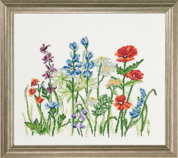 Broderikit Ängsblommor Aida R5379 38 x 33 cm
