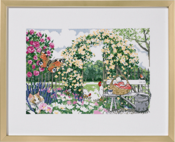 Broderikit Blomsterträdgården 50x40 cm