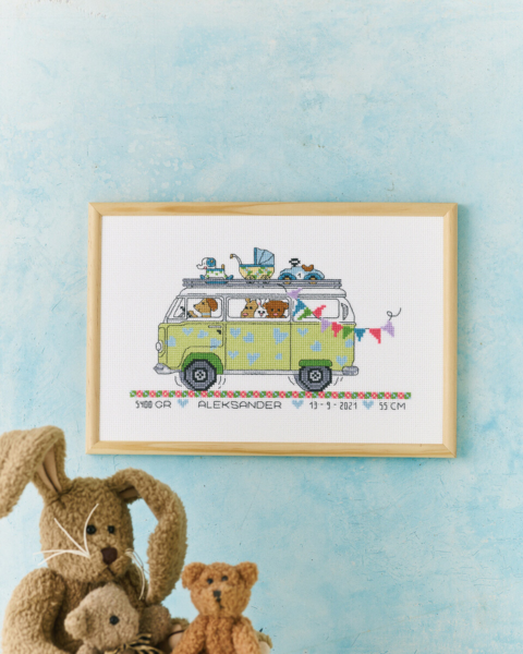 Broderikit Pojkbussen R5799 30 x 20 cm