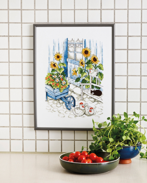 Broderikit Höns på gården R 5701 30 x 40 cm