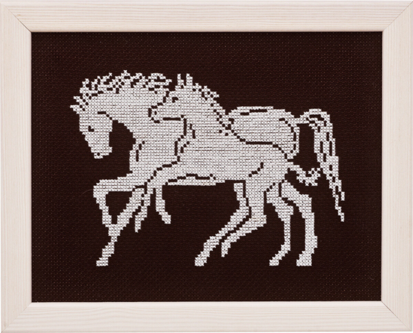 Broderikit Häst m/föl 5381 17 x 22 cm