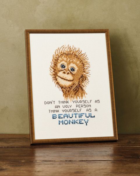 Broderikit Orangutang R5703 18 x 24 cm