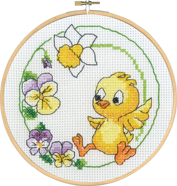 Broderikit Sittande kyckling m/5810/22 22 Ø