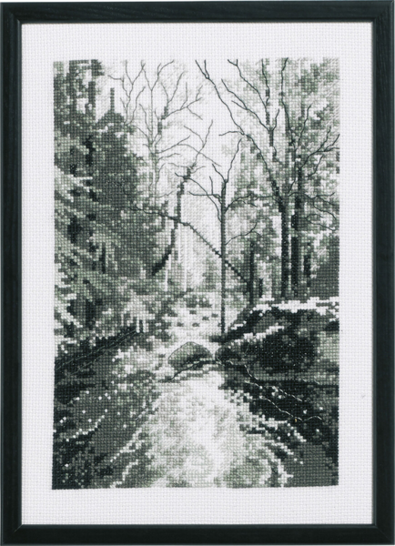 Broderikit Skogsbäcken 21 x 29 cm