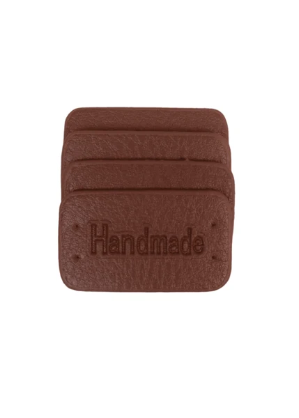 Go Handmade Handmade Label, 4 st: Brun