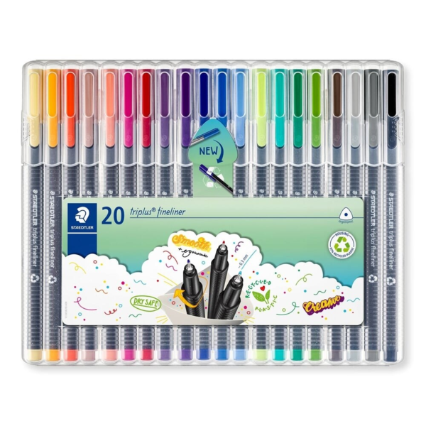 STAEDTLER Triplus fineliner 334 Tusch, 20 st