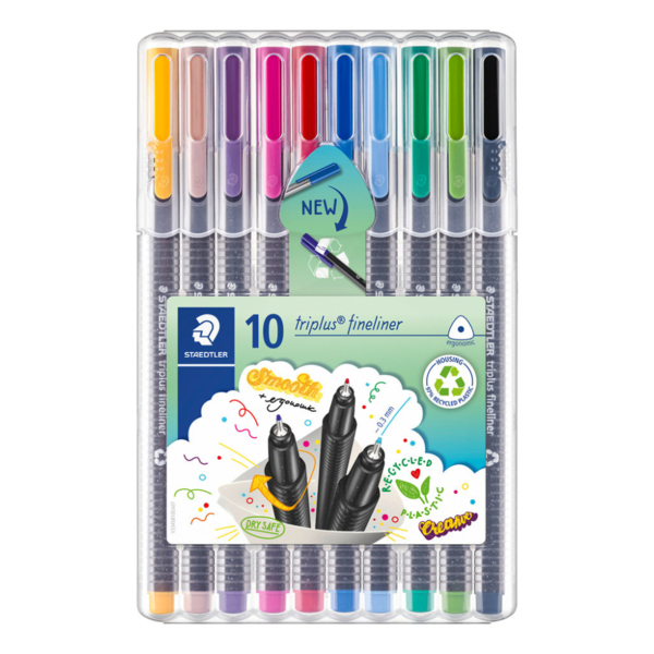 STAEDTLER Triplus fineliner 334 Tusch, 10 st