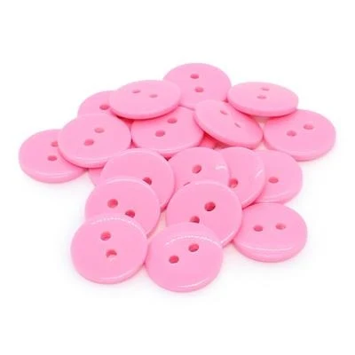 HobbyArts Runda Plastknappar Pink, 20 st
