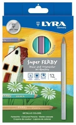 Lyra Super Ferby Metallic Färgpennor, 12 st
