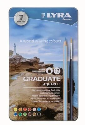 Lyra Graduate Aquarell Färgpennor och pensel, 12 + 1 st