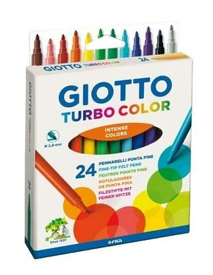 Giotto Turbo Color Tuschpennor, 24 st