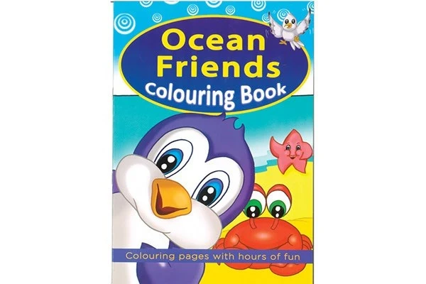 Målarbok A4 Ocean Friends, 16 sidor