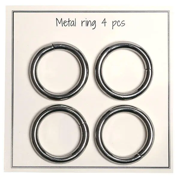 Go Handmade Metall O-ring, 4 st, 30 mm 50 Silver