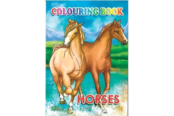 Målarbok A4 Horses, 16 sidor