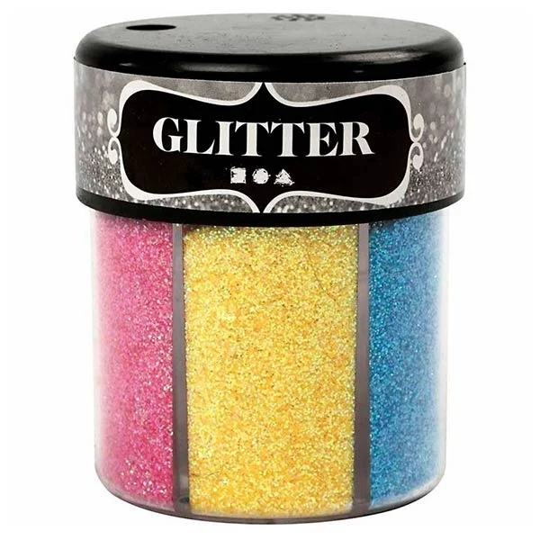 Glitter Ass. färger, 6x13g