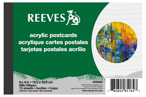 Reeves vykort Akryl, 15 sidor