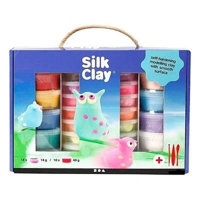 Silk Clay Presentlåda, 18x14 g + 10x40 g