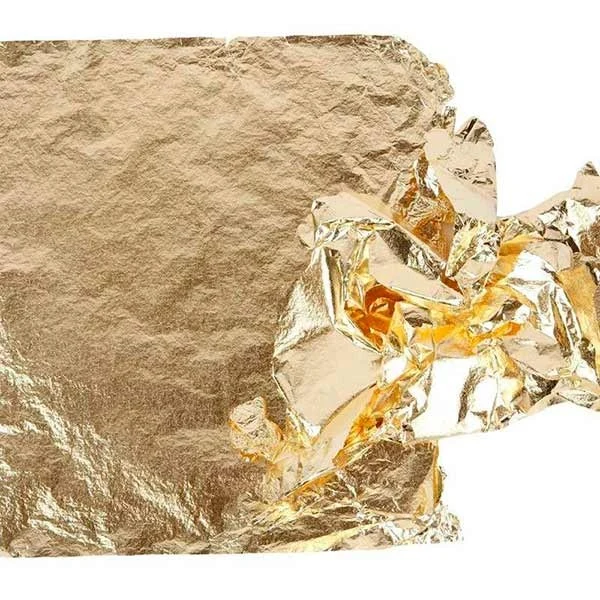 Bladmetall, 16 x 16 cm, 25 ark Guld