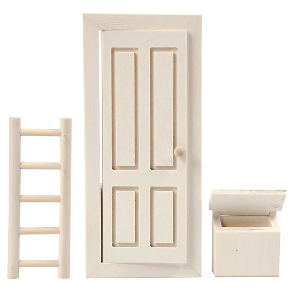 Dörr, brevlåda & stege 8 x 18 cm