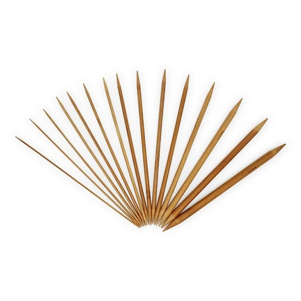 HobbyArts Strumpstickorset Mörk bambu 20 cm (2,00-10,00 mm)