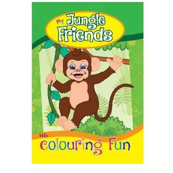 Målarbok A4 My Jungle Friends, 16 sidor