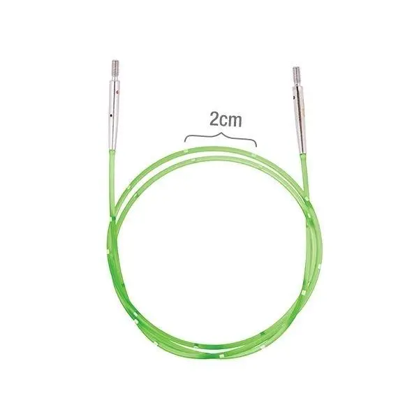 KnitPro SmartStix Wire, Flera färger (40 - 150 cm) 126 cm för att göra 150 cm Neon Grön