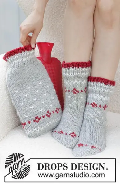 234-75 Christmas Sparkle Socks by DROPS Design
