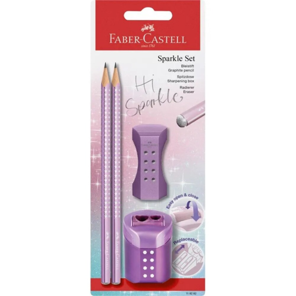 Faber-Castell, Sparkle blyertspenna set, asorterade färger Violet Metallic