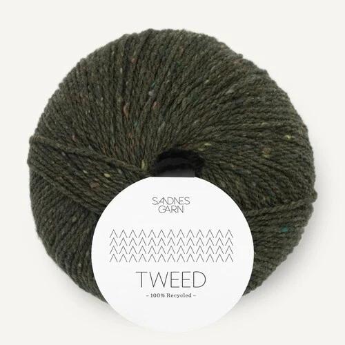 Sandnes Tweed Recycled 9585 Olivgrön