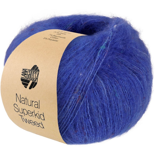 Lana Grossa Natural Superkid Tweed 635 Bläckblå