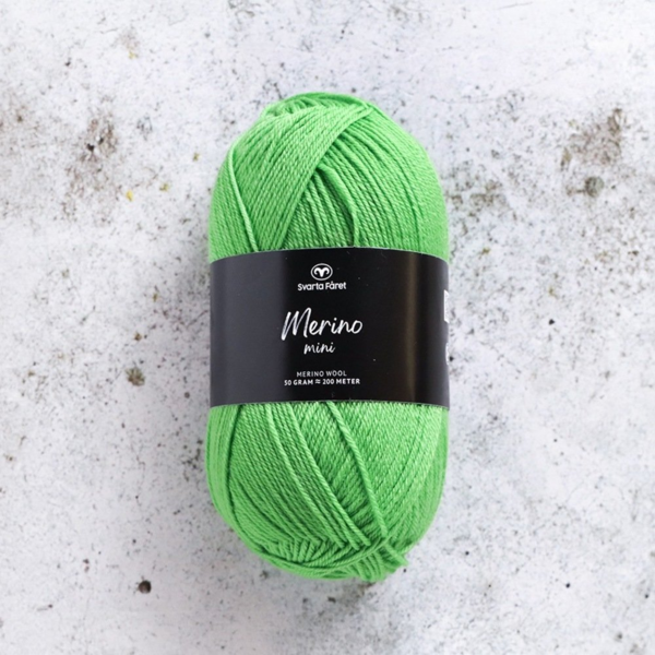 Svarta Fåret Merino Mini 13 Grön parakit