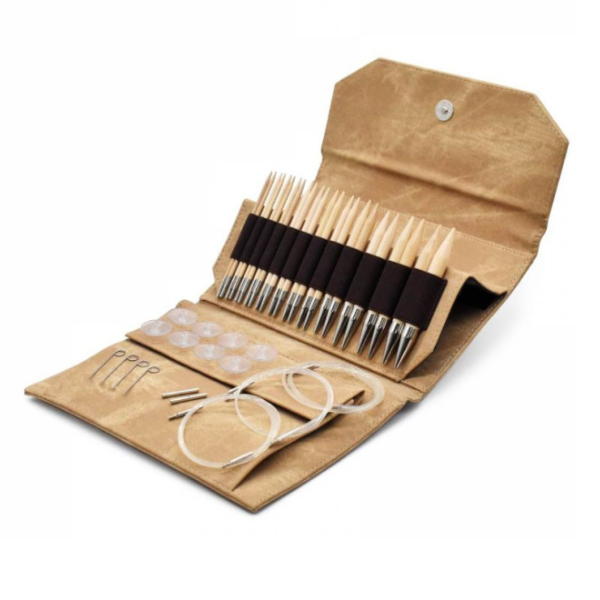 LYKKE Utbytbara Rundstickor Set Naturale, Tan, 13 cm