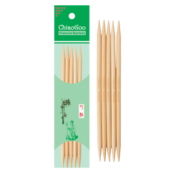 ChiaoGoo Strumpstickor Bambu Natural (13, 15 och 20 cm)