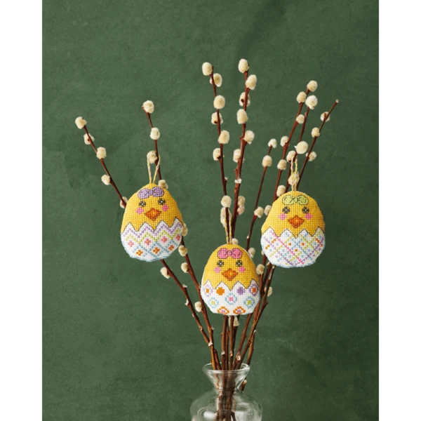 Dekorationsägg 3-pack, 6 x 7 cm