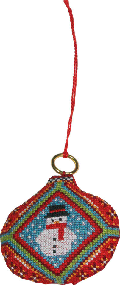 Broderikit Snömanskula 8 x 8 cm