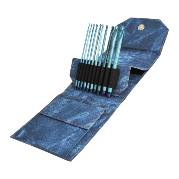 LYKKE Virknålsset Indigo, Blå, 15 cm