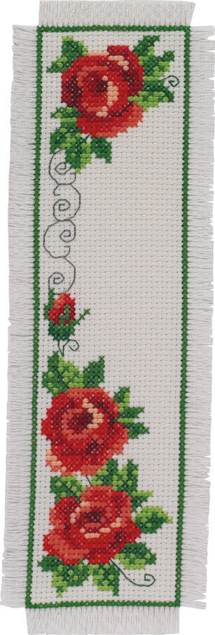 Broderisats Rosor 7 x 22 cm