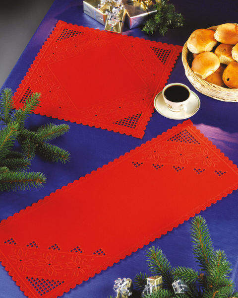 Broderikit Röd Hardanger 40 x 40 cm