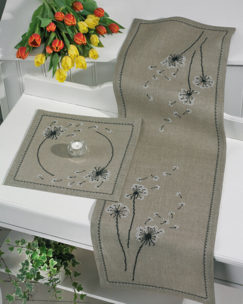 Broderikit Maskros 36 x 36 cm