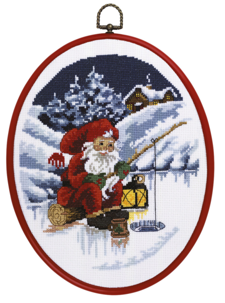 Broderikit Tomte fiskar 20 x 26 cm m/5958/30