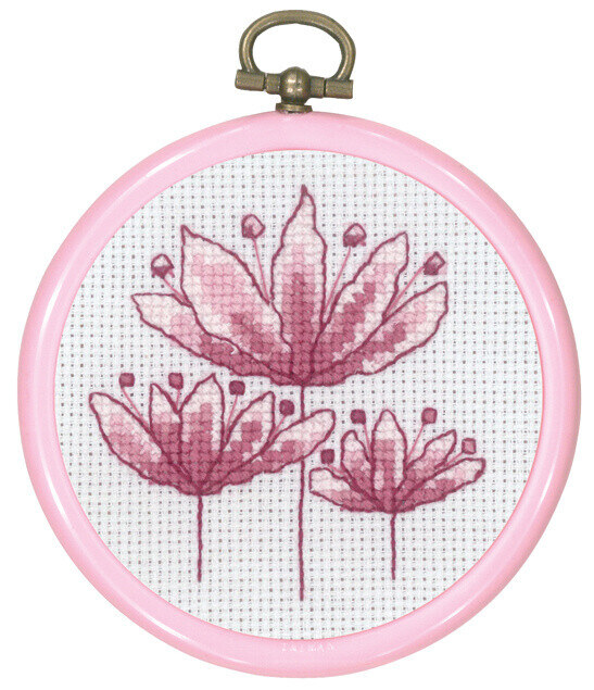 Broderikit Rosa Tulpaner 8 Ø