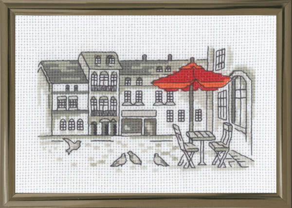 Broderikit Paraply R5794 15x10 cm